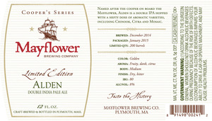 Mayflower Alden Double India Pale Ale December 2014