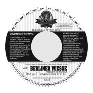 Calvert Brewing Company Berliner Wiesse December 2014
