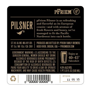 Pfriem Family Brewers Pilsner December 2014