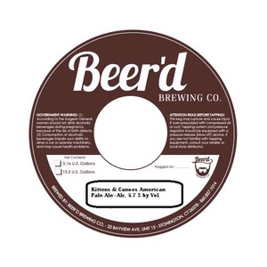 The Beer'd Brewing Co. Kittens & Canoes American Pale Ale December 2014
