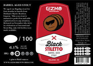 Gizmo Brew Works Black Stiletto Barrel Aged Stout