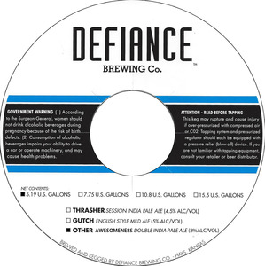 Defiance Brewing Co. Awesomeness December 2014