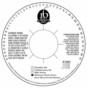 16 Mile Brewing Company, Inc Delaware Oyster Stout January 2015