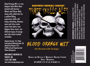 Northwest Brewing Company Three Skulls Blood Orange Wit
