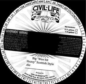 The Civil Life Brewing Co. Big "wee Bit Heavy" Scottish Style Ale