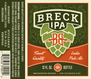 Breckenridge Brewery Breck IPA December 2014