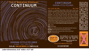 Tap It Brewing Co. Continuum January 2015