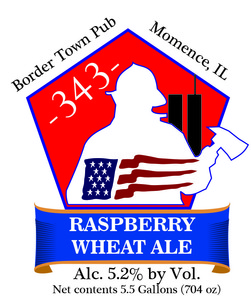 Border Town Pub 343 Raspberry Wheat Ale January 2015