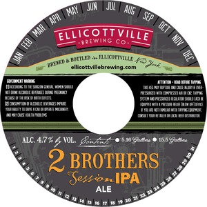 Ellicottville Brewing Company Two Brothers Session IPA January 2015