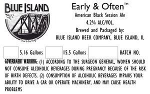 Blue Island Beer Company Early & Often January 2015