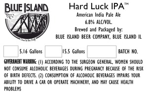 Blue Island Beer Company Hard Luck January 2015