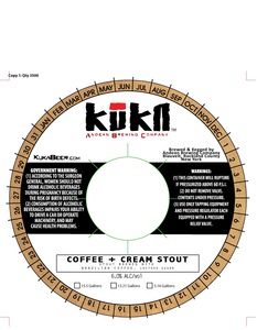 Kuka Coffee + Cream Stout January 2015