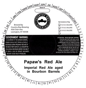 Country Boy Brewing Papaw's Red Ale