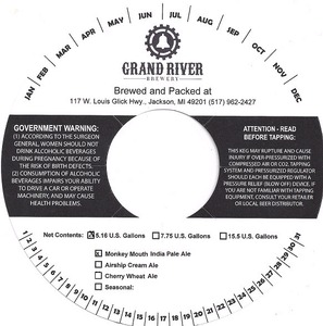 Grand River Brewery Monkey Mouth