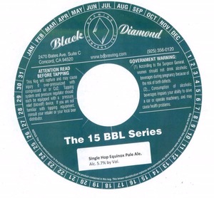 Black Diamond Brewing Company Single Hop Equinox Pale Ale February 2015