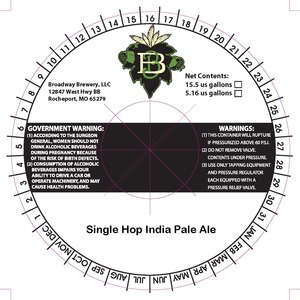 Broadway Brewery Single Hop India Pale Ale