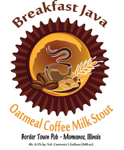 Border Town Pub Breakfast Java Oatmeal Coffee Milk Stout February 2015