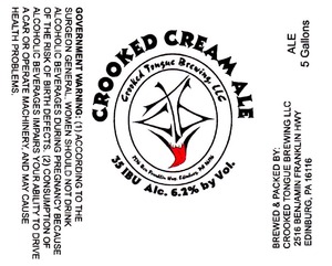 Crooked Tongue Brewing LLC Crooked Cream Ale February 2015