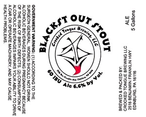 Crooked Tongue Brewing LLC Blackst Out February 2015