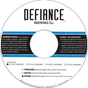 Defiance Brewing Co. Happy Feet February 2015