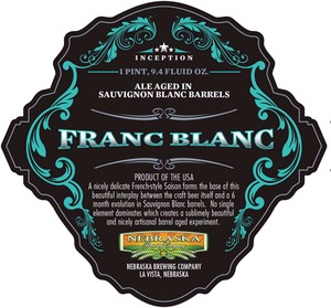 Nebraska Brewing Company Franc Blanc