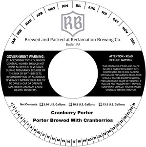 Cranberry Porter February 2015