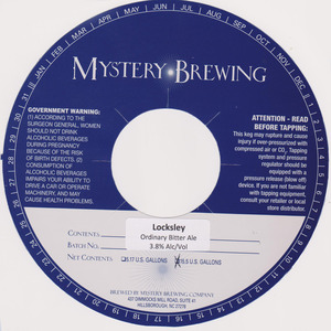 Mystery Brewing Company Locksley February 2015