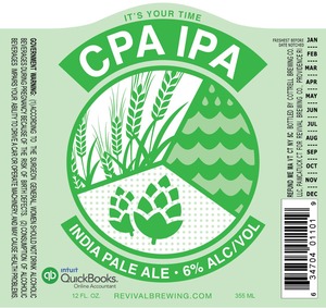 Revival Brewing Co Cpa IPA February 2015