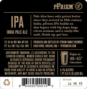 Pfriem Family Brewers India Pale Ale February 2015