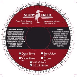 Stony Creek Brewery Dock Time