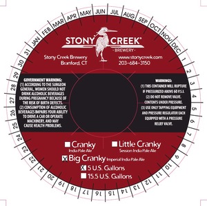 Stony Creek Brewery Big Cranky