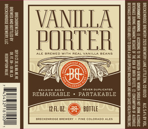 Breckenridge Brewery Vanilla Porter February 2015
