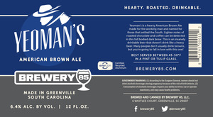 Yeoman's American Brown Ale February 2015