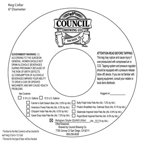 Council Brewing Co. Belgian Style Quad March 2015