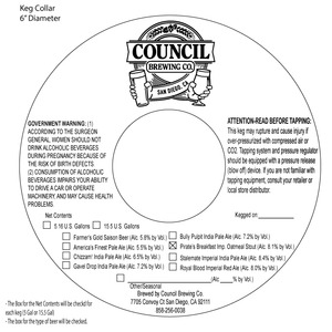 Council Brewing Co. Pirate's Breakfast February 2015