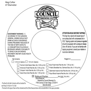 Council Brewing Co. Robust Porter February 2015