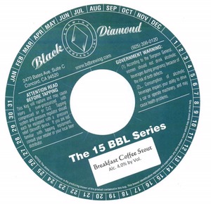 Black Diamond Brewing Company Breakfast Coffee Stout March 2015