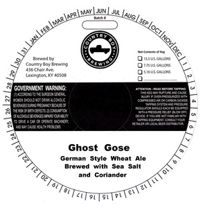 Country Boy Brewing Ghost Gose February 2015