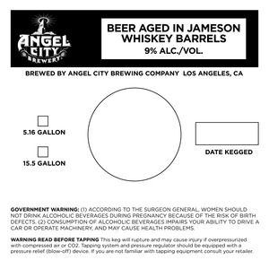 Angel City Beer Aged In Jameson Whiskey Barrels February 2015