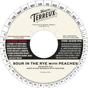 Bruery Terreux Sour In The Rye Peaches February 2015