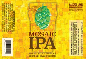Cascade Lakes Brewing Company Mosaic March 2015