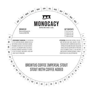 Monocacy Brewing Co. Brewtus Coffee Imperial Stout