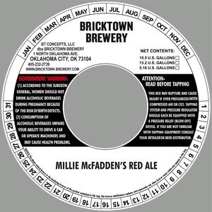 Bricktown Brewery Millie Mcfadden's Red Ale
