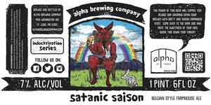 Alpha Brewing Company Satanic Saison March 2015