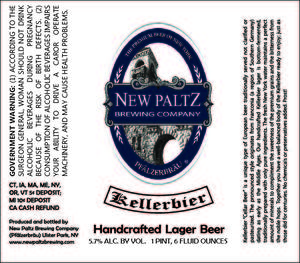 New Paltz Brewing Company Kellerbier March 2015