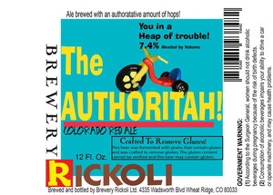 The Authoritah! Colorado Red Ale