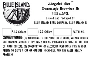 Blue Island Beer Company Ziegelei Bier