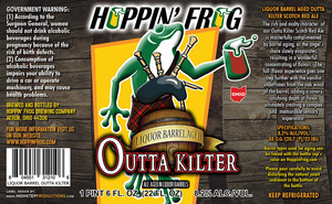 Hoppin' Frog Liquor Barrel Aged Outta Kilter - Bottle / Can - Beer ...