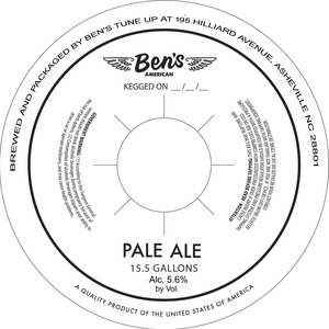 Ben's American Pale Ale April 2015