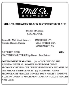 Mill St. Brewery Mill St. Brewery Black Watch